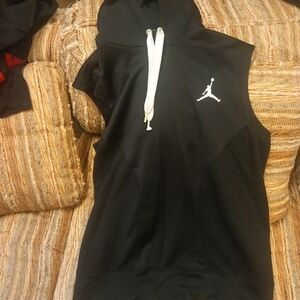 Jordan Black Sleeveless Hoodie